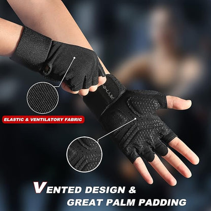 Workout Gloves for Women Men - Weight Lifting Gloves with Full Palm Protection & Extra Grip for Women Gym, Weightlifting, Weight Lift, Rowing, Exercise, Sport, Cycling