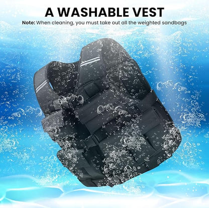 Weighted Vest for Men Woman 18lbs | 30lbs | 40lbs - With Shoulder Pads, Adjustable Weight Vest For Walking, Rucking, Cross Training, Running, Muscle Building - Breathable, Comfortable, Washable