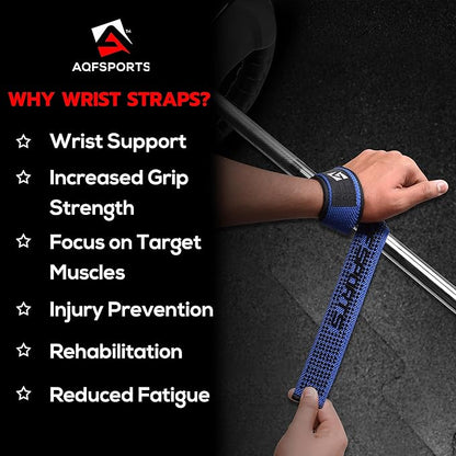 Lifting Wrist Straps for Weightlifting, Powerlifting & Deadlifts – 23” Neoprene Padded Cotton Straps for Strength Training & Gym Workouts - Maximum Grip Support for Men & Women