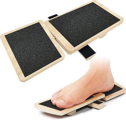Single Leg Balance Sprained Ankles Board Board for Foot Strengthening, Plantar Fasciitis Relief, Stability Exercises, Posture Correction, and Physical Therapy. Anti-Slip Wobble Board