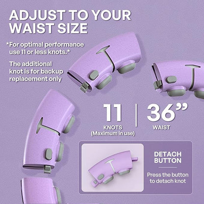 U1-28/30 Knots, Magnetic Lock Smart Weighted Hula Hoop