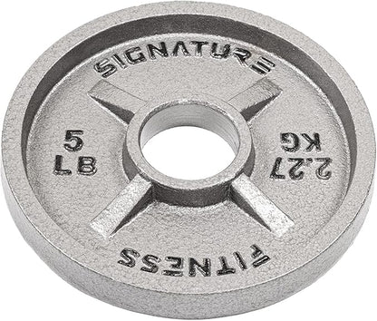 Signature Fitness Deep Dish 2-Inch Olympic Cast Iron