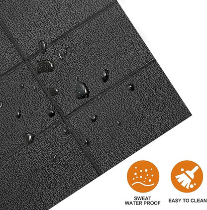 HOVSCO Foldable Treadmill Mat Non-Slip Exercise Bike Mat 1/4" Thick, 30"x63" Waterproof