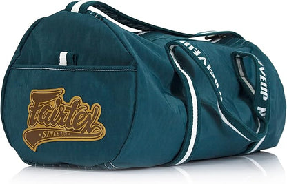 Fairtex BAG9 Retro Style Barrel Bag Thai Boxing Heavy Gym Bag Myay Thai MMA (Green)
