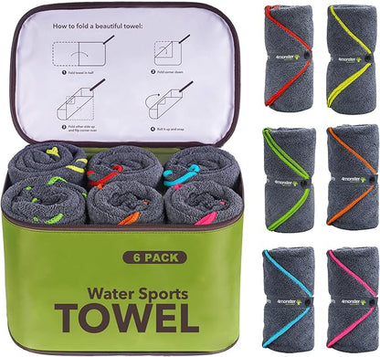 4Monster 4 Pack Microfiber Camping Towel Quick Dry