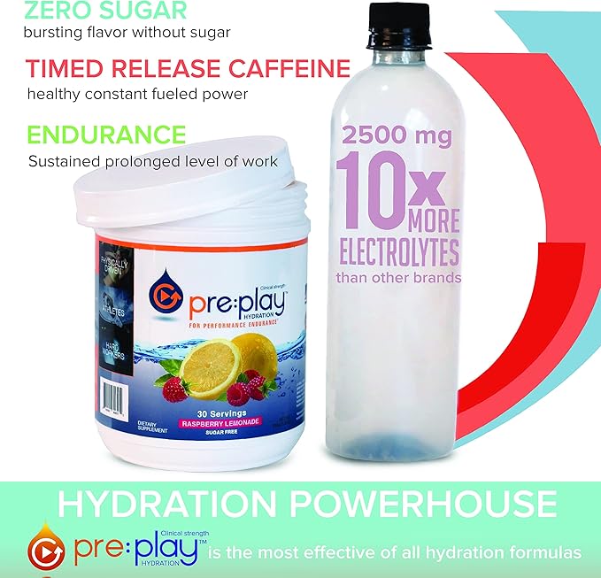 Hydration and Energy Drink Powder, Raspberry Lemonade - 30 Serving Tub