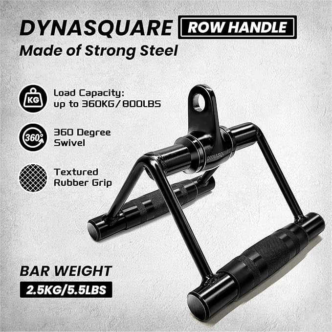 Cable Machine Attachments Combo, Heavy Duty Solid Steel LAT Pulldown Attachments with Exercise Handles & Ankle Straps, Home Gym Machine Accessories
