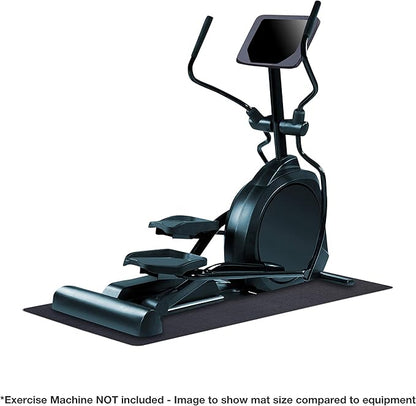 Exercise Equipment Mat for Under Treadmill 30" x 66", Black