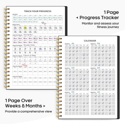 Fitness Workout Journal for Women & Men A5(5.5" x 8.2") Workout