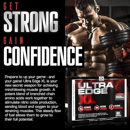 BCAA Bodybuilding Supplement - Nitric Oxide Booster for Maximum Muscle Growth - Recovery - and Intensified Workouts - with Amino Acids L Glutamine - L Arginine (60 Capsules)