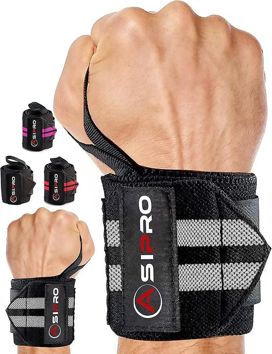 Wrist Wraps for Weightlifting 18" Wrist Straps for Weightlifting Weight Lifting Wrist Wraps for Men & Women, Muñequeras para Gym Wrist Support for Working Out, Gym Wrist Wraps for Powerlifting