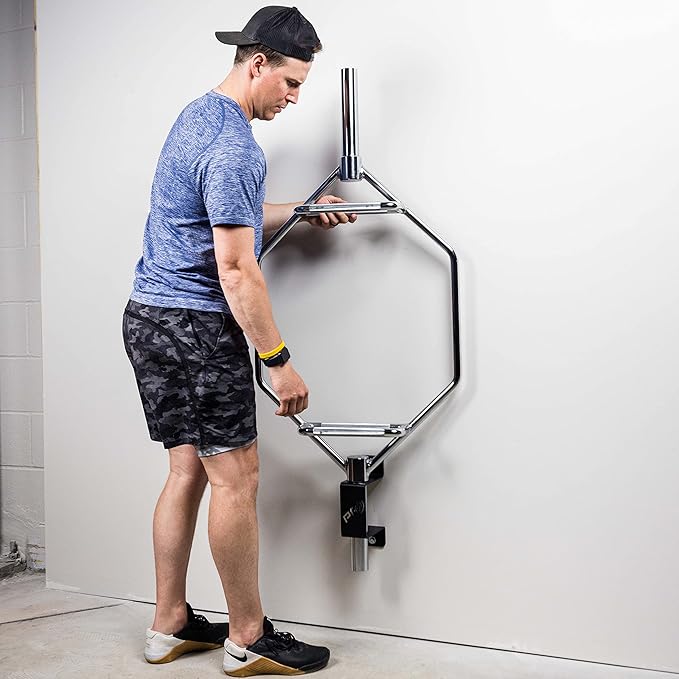 PRx Performance Specialty Bar Storage Rack Safety Squat Weight Barbell Holder USA Made Wall Mounted Space Saving Home Garage Gym Fitness Workout Equipment