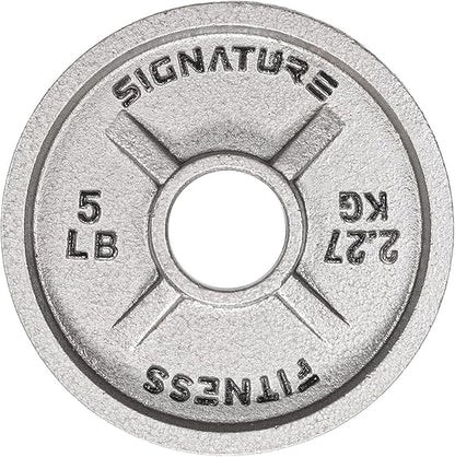 Signature Fitness Deep Dish 2-Inch Olympic Cast Iron