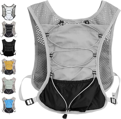 Hydration Running Vest Ultra-Lightweight for Women Men [2025 Upgraded], Breathable All-Weather Water Vest Hiking Backpack, Adjustable Water Backpack for Hiking, Cycling, Trail Marathon Race
