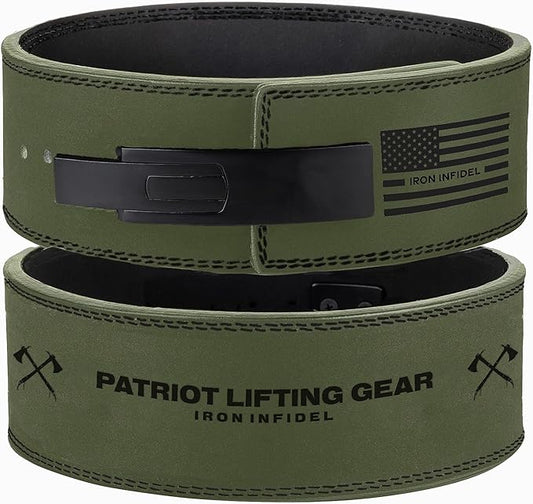Weight Lifting Belt - Lever Gym Belt for Weightlifting 10mm Leather 4 Inches