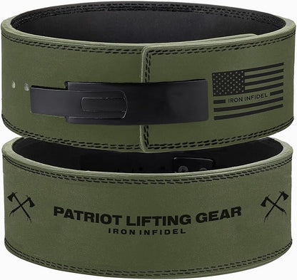 Weight Lifting Belt - Lever Gym Belt for Weightlifting 10mm Leather 4 Inches