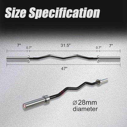 Elevens Olympic Barbell Barbells for Home Gym Fitness Weightlifting