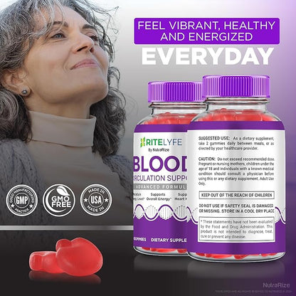 (2 Pack) RiteLyfe Gummies, Official Rite Lyfe Blood Gummies, All Natural Stabilizer to Maintain Stable Healthy Levels and Overall Wellness, Premium Formula RiteLyfe Gomitas Review (120 Gummies)