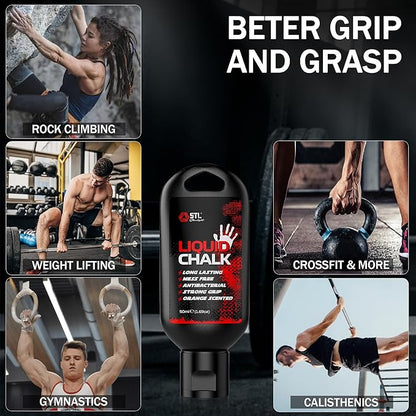 Liquid Chalk – Weightlifting, Gym, Rock Climbing, Body Bouldering, Gymnastics,Calisthenics Pole Grip, Strong Grip Chalk Climbing Chalk for Dry Hands