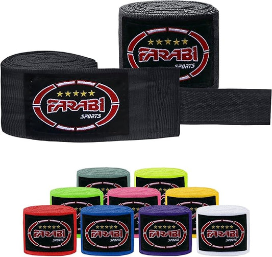 Farabi Sports Boxing Hand Wraps for Men, Women Boxing Wraps 180 inch Adult Hand Wraps for MMA Muay Thai Kickboxing Martial Arts Punching Bag and Training