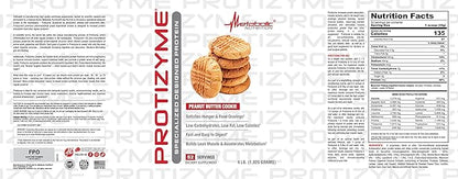 Metabolic Nutrition, Protizyme, 100% Whey Protein Powder, High Protein, Low Carb, Low Fat Whey Protein, Digestive Enzymes, 24 Essential Vitamins and Minerals, 4 Pound (52 ser)