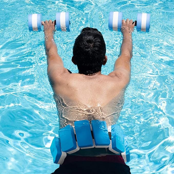 UNAOIWN Water Dumbbell Set for Aquatic Aerobics Exercise, Water Weights Equipment, Training Aid for Aquatic Fitness, Water Workout Fitness Tool