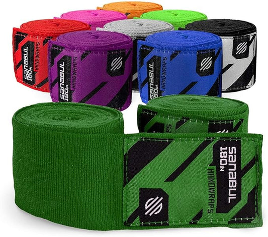 Sanabul Elastic 180 inch Boxing Hand Wraps for Boxing Gloves Muay Thai Kickboxing MMA Wraps for Men & Women