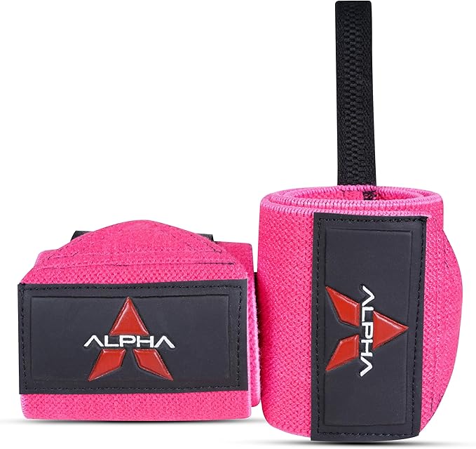 Alpha Sports Wrist Wraps for Weightlifting,Gym Exercise,Adjustable,Durable for Crossfit,Powerlifting, Bodybuilding, and Fitness Workouts,Enhanced Stability for Lifting,Training