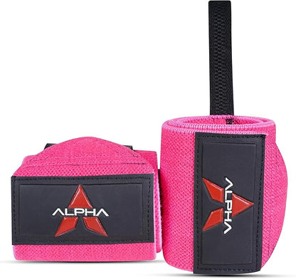 Alpha Sports Wrist Wraps for Weightlifting,Gym Exercise,Adjustable,Durable for Crossfit,Powerlifting, Bodybuilding, and Fitness Workouts,Enhanced Stability for Lifting,Training