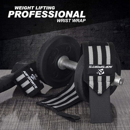 Wrist Wraps for Weightlifting - USPA & IPL Approved 18" Gym Wrist Support with Thumb Loop - Heavy Duty Lifting Wrist Straps for Fitness, Workout, Powerlifting, & Bodybuilding (Pair)