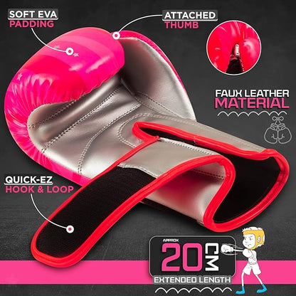 WYOX Kids Boxing Gloves 4oz 6oz 8oz – Youth Punching Gloves for Boys & Girls Ages 3–15 – Sparring Gloves for Punching Bag, Kickboxing, Muay Thai, MMA – Boxing Gloves for Kids Training Set