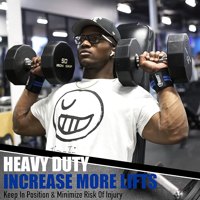 Wrist Wraps for Weightlifting 18” Premium Quality Wrist Support for Bodybuilding Heavy Duty Thumb Loop Powerlifting, Strength Training for Men and Women