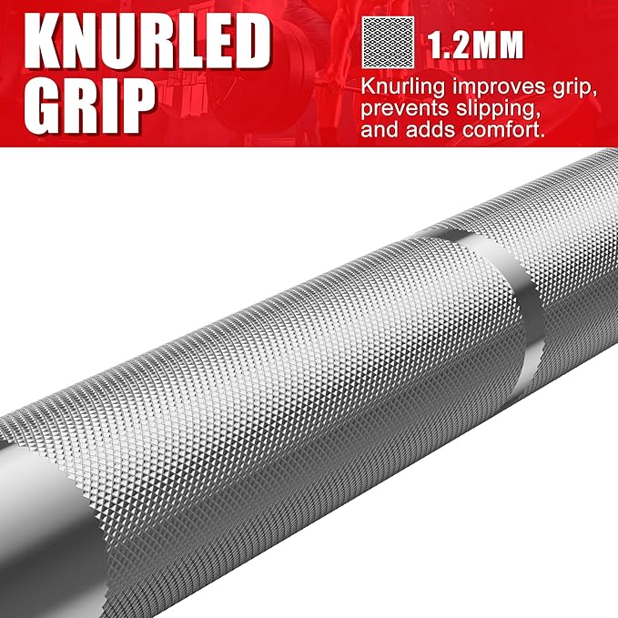 Olympic Barbell Weight Bar for Weightlifting 7ft/6ft/5ft for 500lbs/400lbs/330lbs Weight