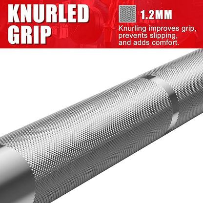 Olympic Barbell Weight Bar for Weightlifting 7ft/6ft/5ft for 500lbs/400lbs/330lbs Weight