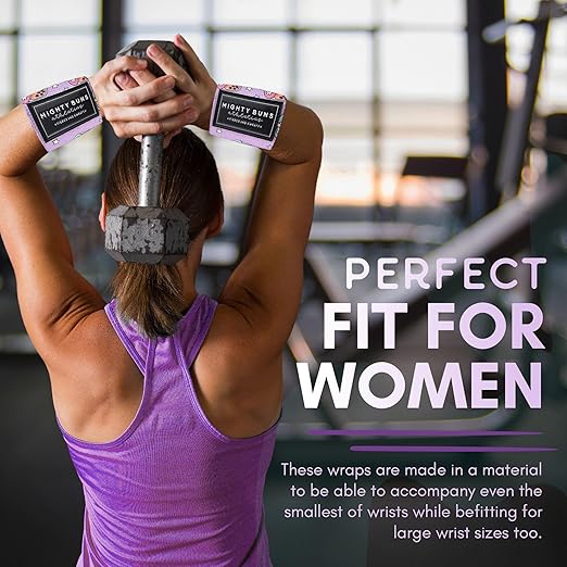Wrist Wrap for Weightlifting, Wrist Support for Powerlifting Competition, Strength Training and Bodybuilding - Premium Wrist Wraps for Men & Women - Gym Wrist Protection Wraps for Everyday Use - Purple Boba