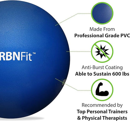 URBNFit Small Exercise Ball - 9-inch Mini Pilates