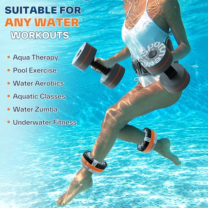 Sportneer Water Aerobics Pool Exercise Equipment New 6-Piece
