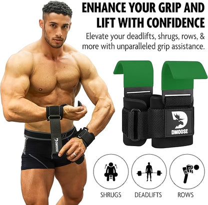 DMoose Fitness Weight Lifting Hooks for Men & 8 mm