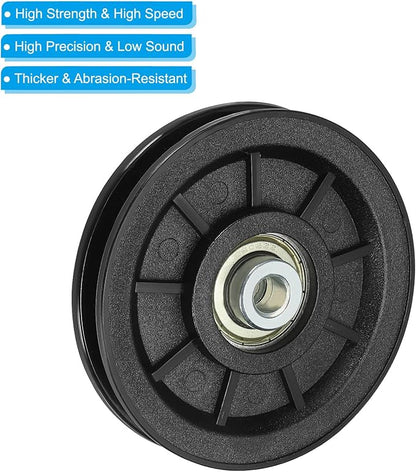 PATIKIL Universal Bearing Pulley, Wheel Nylon Bearing Pulley Wheel Lifting Replace