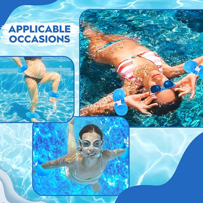 2 Pcs Water Ankle Weights for Pool Exercise
