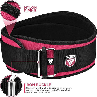 RDX Women Weight Lifting Belt 6.5” Curved Padded