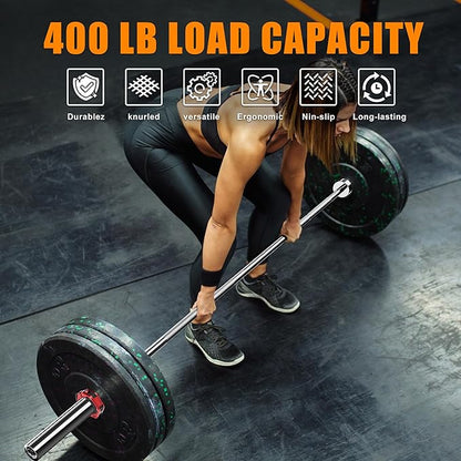 Olympic Barbell Weight Bar for Weightlifting 7ft/6ft/5ft for 500lbs/400lbs/330lbs Weight