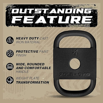 Yes4All 2-inch Cast Iron Olympic Weight Plate 3-in-1 Ruck