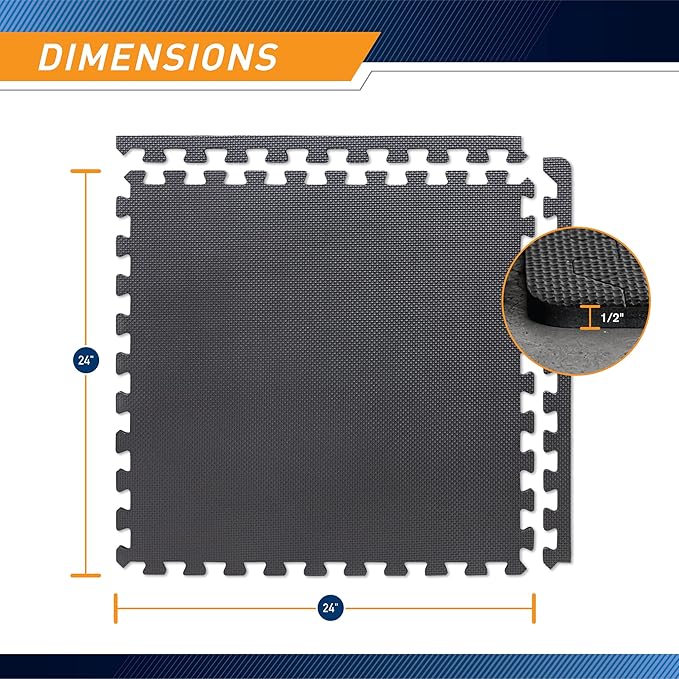 Marcy EVA Foam Interlocking Flooring Mat High Density