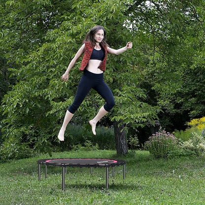 Newan 40"-48" Silent Mini Trampoline Fitness Trampoline Bungee Rebounder Jumping Cardio Trainer Workout for Adults-Max Limit 330lbs