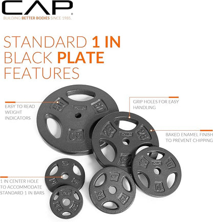CAP Barbell Standard 1-Inch Grip Weight Plates