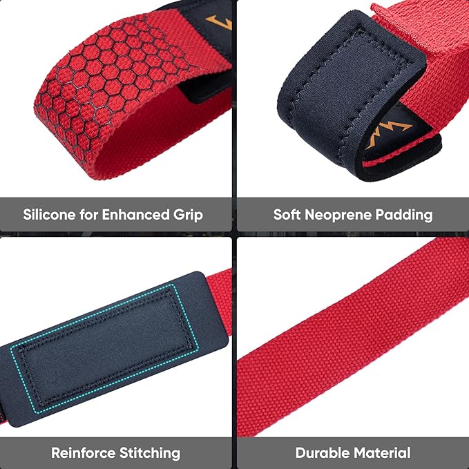 APEXUP Weight Lifting Straps for Weightlifting, Lifting Wrist Straps Gym, Deadlift Straps, Anti Slip Silicone and Neoprene Padded Weightlifting Straps Men Women Powerlifting, Strength Training