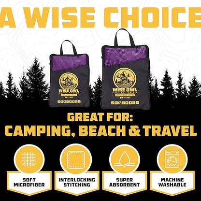 Wise Owl Outfitters Camping Towel - Camping Accessories