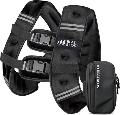 Weighted Vest for Women Men BeatBoost 5 10 15 20 25 30 lb Weight Vest with Ironsand for Walking Strength Training Running Workout