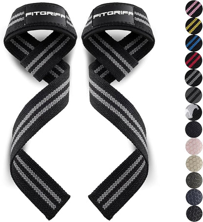 Fitgriff® Lifting Wrist Straps for Weightlifting, Gym, Deadlift, Workout (Made of Premium Cotton & Padded) - Men & Women